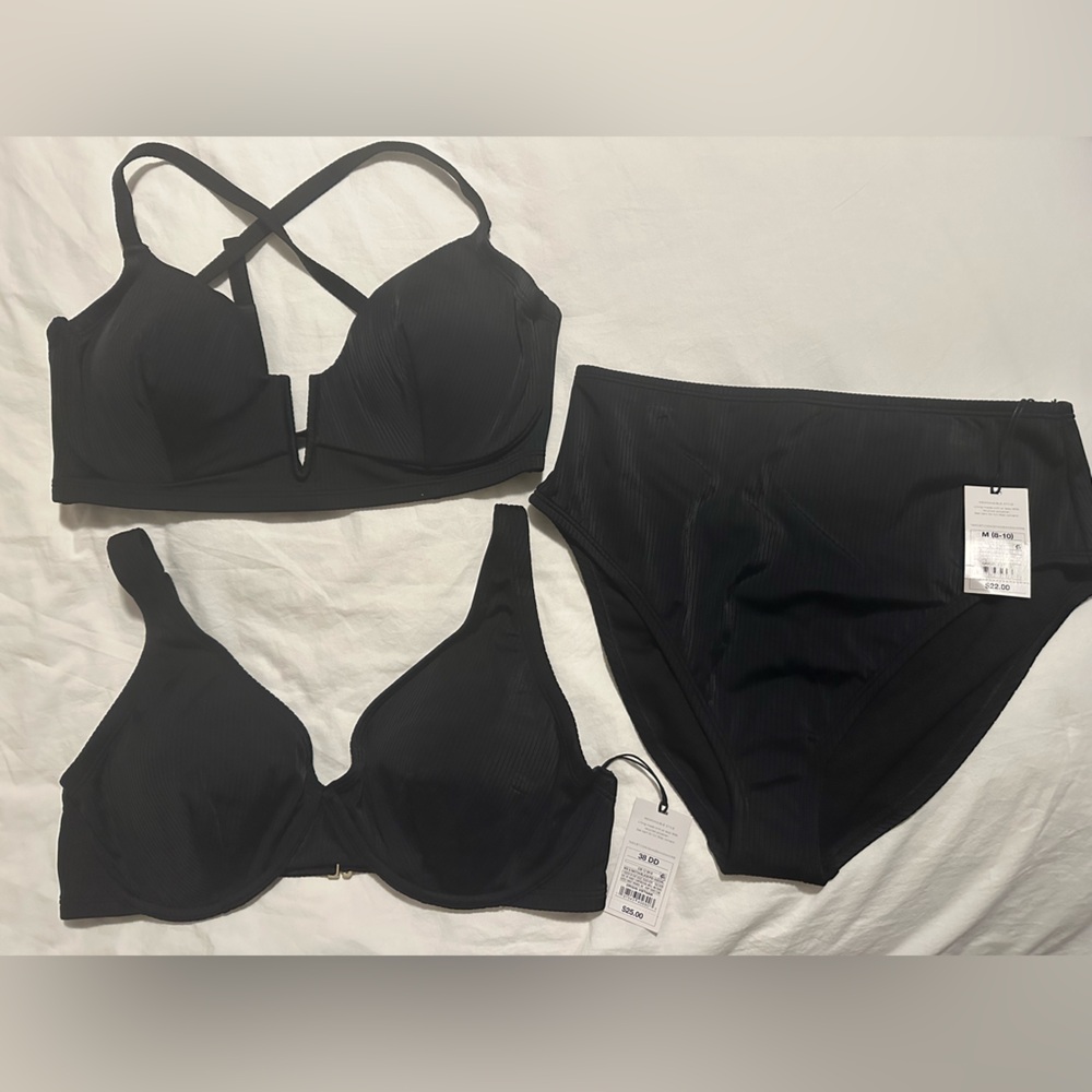 Women's Black High Waisted Bikini